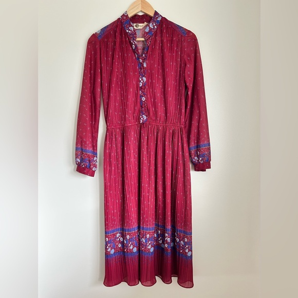 VINTAGE 70s Lori Ann Belted Dress - Picture 5 of 9